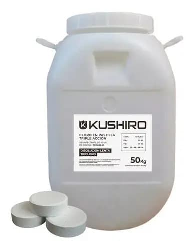 Pastilla Cloro Triple Accion X 50 Kg Pileta Natacion Kushiro