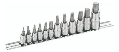 Juego Dados, Punta Torx 12pzas 1/4 Y 1/2 Hoteche