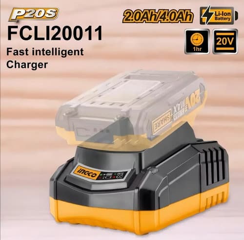 Cargador Bateria 20v 2.0ah Power Ion Litio Linea P20s Ingco