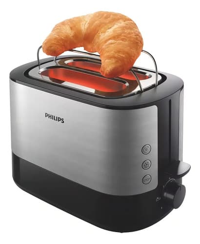 Tostadora Metalica Philips Hd2637/90 Diseño Compacto Color Gris