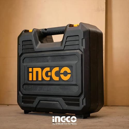Taladro Atornillador 10 Mm + 2 Baterias + Cargador Ingco Naranja