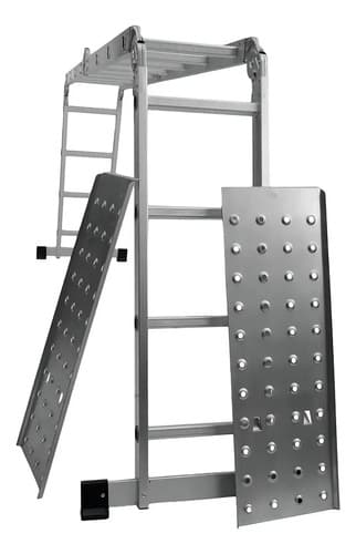 Escalera Aluminio Articulada 4x4 Multifunción Con Plataforma