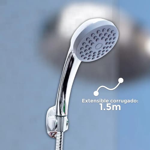 Mezcladora De Baño Italomix Lh-825 Monocomando De Pared Plateada Plateado Brillante