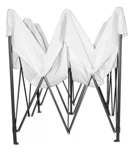 Carpa Toldo Techo De Lona Estructura Acero Reforzado 3x3 M. Color Blanco