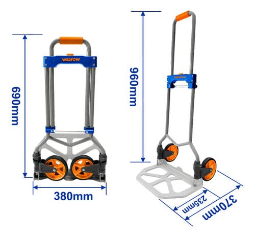 Carro De Carga Plegable 60kg 960mm Wadfow Wwb9a06- Smf Azul Marino