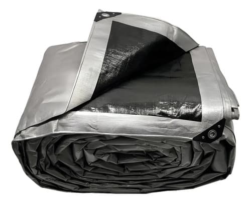 Lona Reforzada, 9 X 14 Metros, Truper 10780 Gris