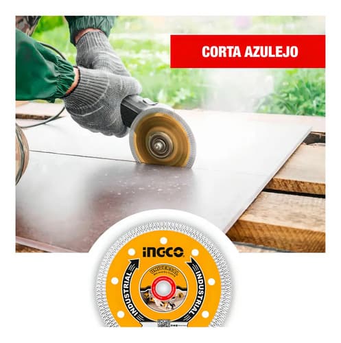 Disco Diamantado Corte 4 Ingco Amoladora Cerámica Azulejo Naranja Claro