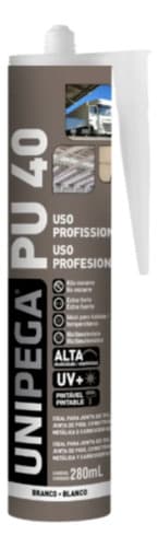 Sellador Poliuretano Pu40 Blanco Adhesivo 280g Unipega