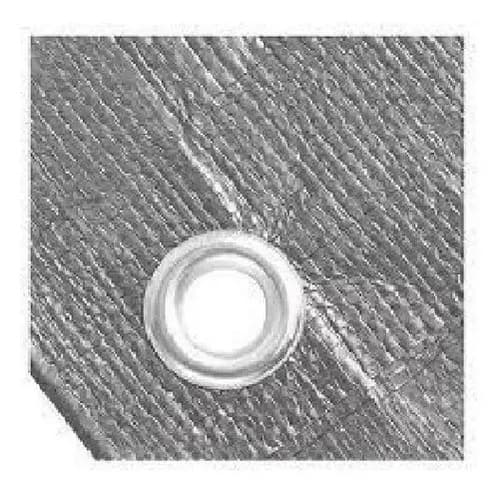Lona Encerada Impermeable, 3 X 3 Pulgadas, Gris, Reforzada, De 300 Micras