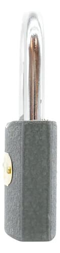Candado De Hierro Gris Con Llave Lh-1273, 63mm