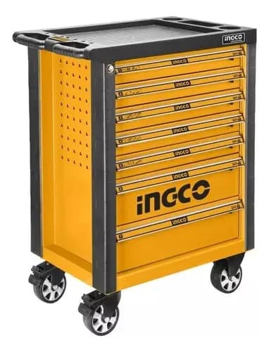 Gabinete Carro Taller Metal (vacio) Ingco Naranja/negro