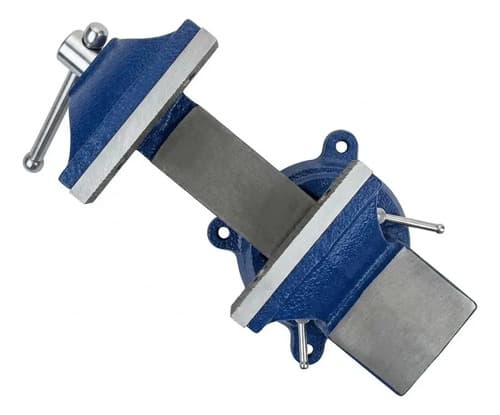 Morsa De Banco N° 4 Industrial Reforzada Profesional 100mm Azul