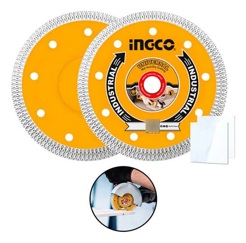 Disco Diamantado Corte 4 Ingco Amoladora Cerámica Azulejo Naranja Claro