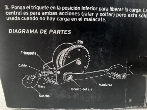 Tecle Truper De Manivela 650 Kgs Con Cable # Maw-54c
