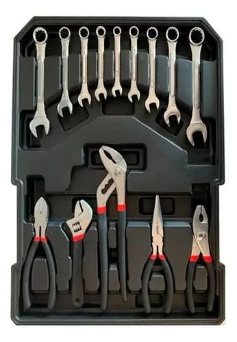 Valija Caja De Herramientas Manuales, 386 Piezas, Completa Plateado