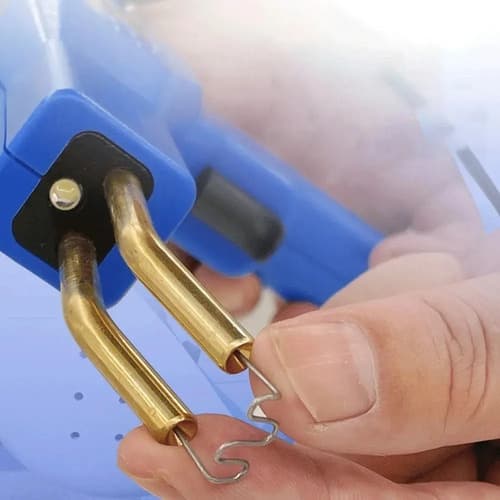 Máquina Pistola De Soldar Grapadora De Plástico Caliente Color Azul