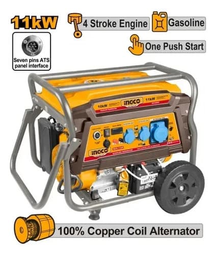 Generador A Gasolina 11kw 220v 50hz Arranque Electrico Ingco