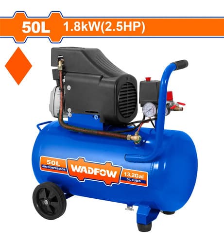 Compresor De Aire 50 Litros 2.5hp  Wadfow Azul 50 60 Monofásica