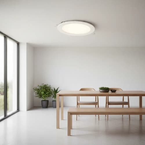 Plafón Redondo Led Embutir 18w - Luz Fría