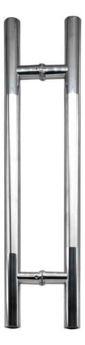 Manijon Metalico 2pz Para Puerta 60x4cm Lh-2562 Color Plateado