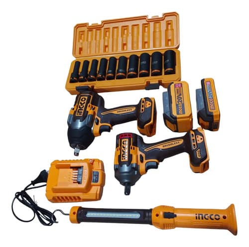 Combo 2 Llave De Impacto+linterna+2 Bat Y Mas Cosli2411 -smf Color Naranja Claro Frecuencia 50/60hz
