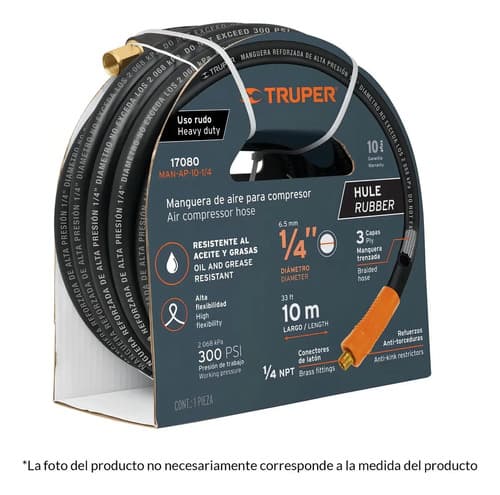 Manguera Para Alta Presión, 15 Mts, 3/8'', Truper 19017