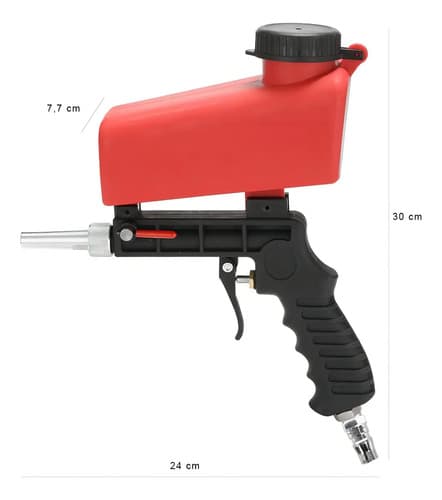 Pistola Arenado Gorillaz 90 Psi 600ml Capacidad 0.6l Limpieza Metales