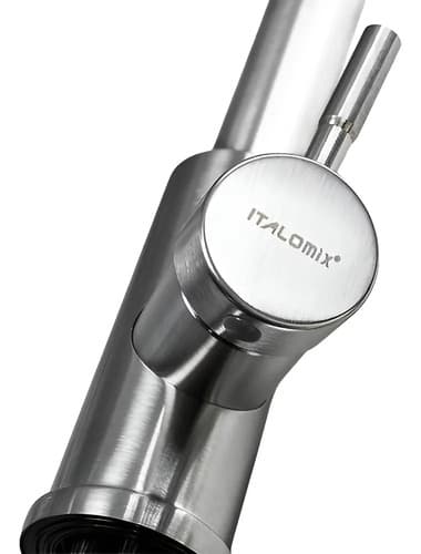 Grifo Empabono Alto C/extension Italomix Lh-3314 Plateado Cepillado