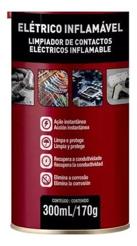 Limpiador De Contactos Eléctricos Aerosol Unipega 300ml Isopropílico