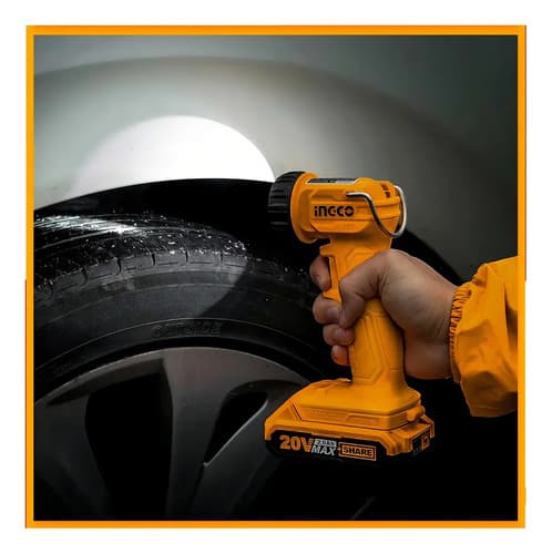 Set Taladro Atornillador + Amoladora + Linterna Ingco Puntas Color Amarillo Frecuencia 50hz 60hz