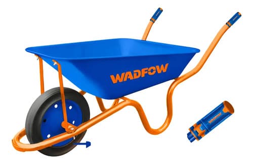 Carretilla 120kg 65lt Rueda Solida Wwb3f02 Wadfow Azul