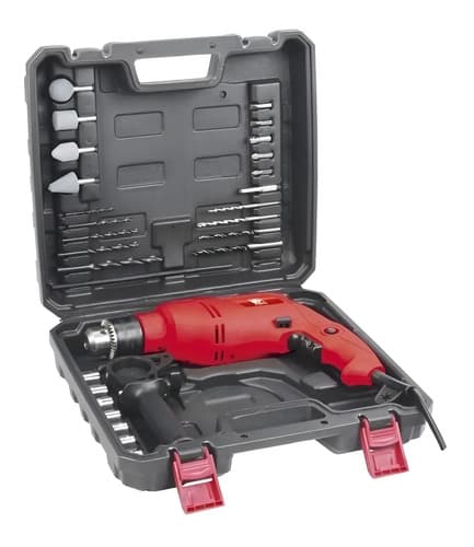 Taladro Eléctrico Percutor Equus 500w C/maletín Y Accesorios Color Rojo Frecuencia 50hz 50 Hz