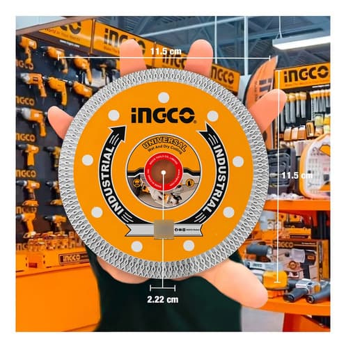 Disco Diamantado Corte 4 Ingco Amoladora Cerámica Azulejo Naranja Claro