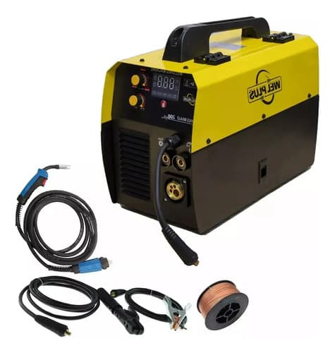 Soldadora Inverter Mig/mma/tig 160a, Suelda C/ Gas O Sin Gas Amarillo