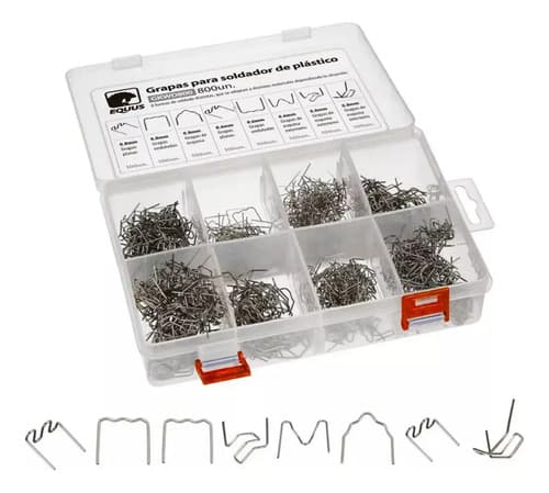 Grampas Para Soldar Plasticos Equus 800 Grapas Gris