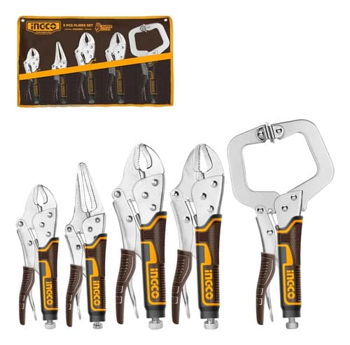 Set Kit Alicates De Presion 5 Piezas Ingco Cos23091