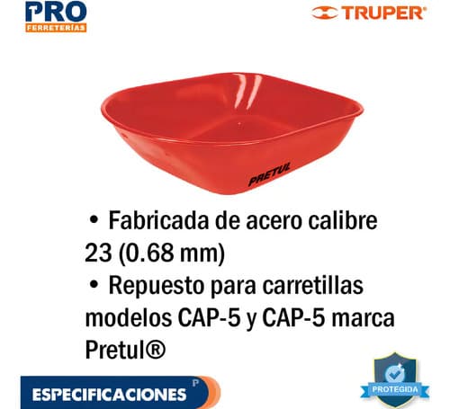 Carretilla Pretul Co-5r De Acero Con 80 L De Capacidad Rojo