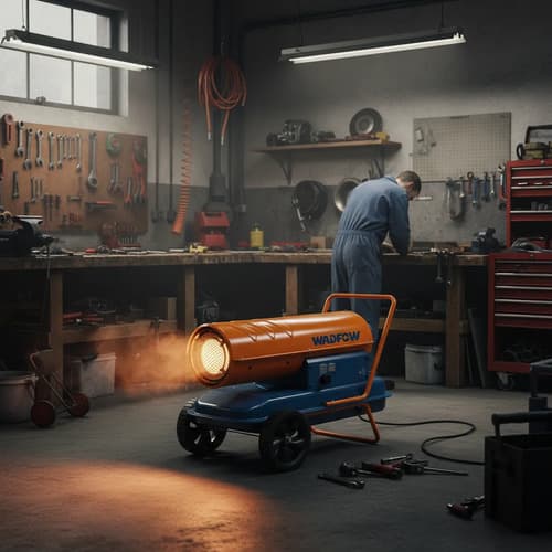 Calefactor A Diésel/kerosene 30kw 220-240v Wadfow Whts1a30 Azul