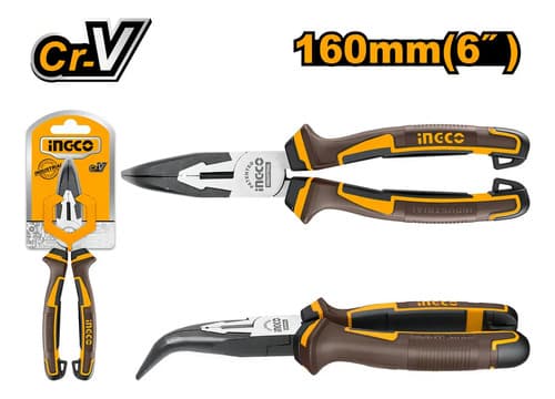 Pinza Alicate Punta Doblada Ingco 6'' Hbnp28168