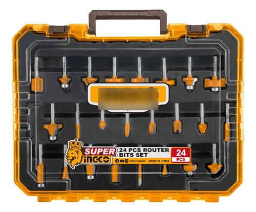 Set X 24 Fresas 6mm P Router Fresadora Ingco Akrt24062
