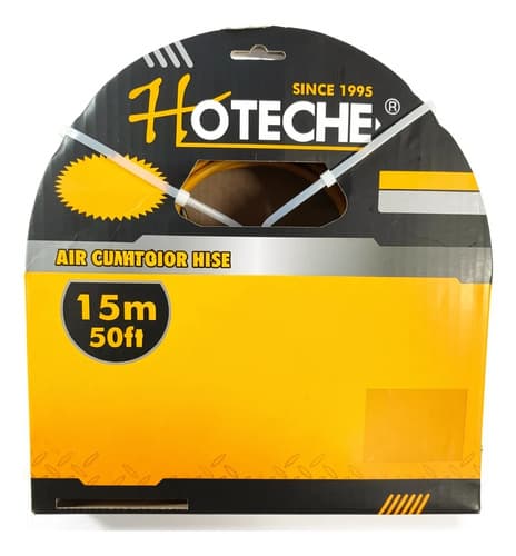 Manguera Aire Compresor 1/4 6x12mm 15 Mts C/ Acoples M62 Naranja Claro