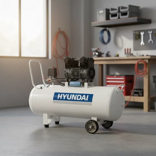 Compresor De Aire Hyundai Hyoc40 40l 3.6hp Blanco