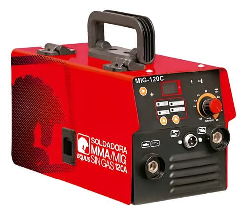 Soldadora Digital Equus Igbt 3 En 1 Flux Mig 120 Amper Rojo