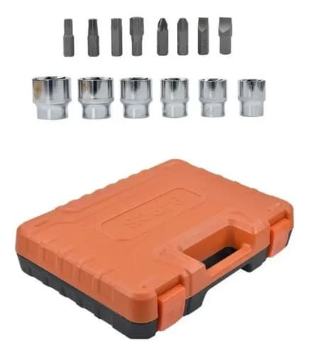 Caja Herramientas Set Kit Juego Dados Chicharra Llaves Corona 94 Piezas Tecnopro