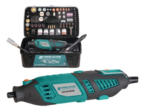 Mini Torno 200w Maletín + 218 Pcs Power Action 200 W