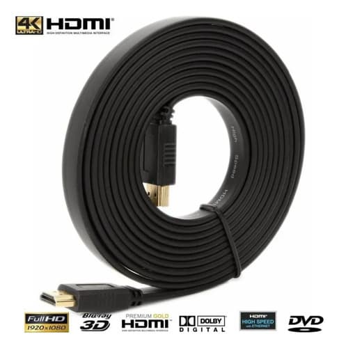 Cable Hdmi Chato Plano Cinta Full-hd 1080p 3 Metros Mts