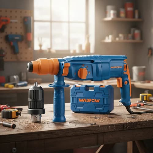 Rotomartillo 800w 2.5j Adap Rapido Mecha Wadfow Wrh1d26-2 Color Azul Frecuencia 50hz/60hz