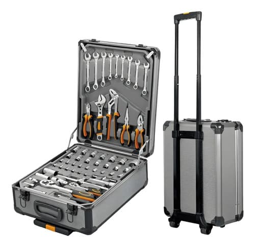 Valija Caja Herramientas Accesorios Lusqtoff Reforzado Plateado