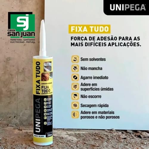 Adhesivo Sellador Hibrido 280ml Pega Todo Unipega