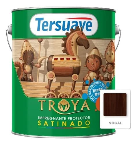 Tersuave Impregnante Protector Troya Satinado 4 Lts - Mix Acabado Brillante Color Nogal